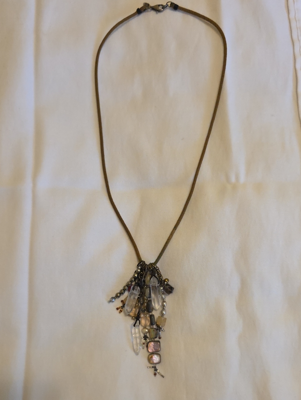 Silpada Boho Crystal Cluster Pendant Necklace